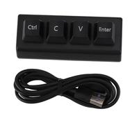 Pongnas Compact Programmable Gaming Keypad with Red Mechanical Switches NKRO Support Onboard Macro Memory & RGB Backlight - Ideal for Streamers Esports Playe