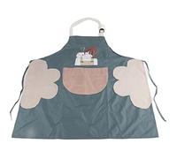 Pongnas Cosmetics Apron, Water Proof PVC Fabric Apron with Pocket for Beauty Salon Kitchen BBQ Baking, 28.5 X 26.4 Inches (Grey)