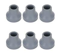 Pongnas Crutch Tip Replacement Rubber Cane Tips Professional Shock Absorption Anti Slip Walking Cane Accessories for 4 Legged Crutches 6 Pack 0.6 Inch Diameter