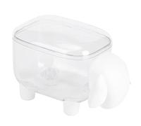 Pongnas Cute Cartoon Sheep Cotton Swab Storage Box for Makeup and Office Supplies, (white lamb)
