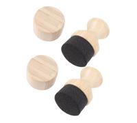 Pongnas Cutting Board Oil Wax Applicator Set - 2-Pack & Sponge Oil Applicators with Leakproof Holders and Built-in Scrub Brushes for Wooden Spoons, Spatulas, Bowls and Butcher Blocks