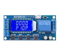Pongnas Cycle Delay Timer Switch Module with LCD Display, High/Low, Reverse Connection, for Various Applications