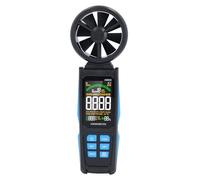 Pongnas Digital Handheld Anemometer with Backlit LCD for Wind Speed and Temperature Measurement - 180° Rotating Design