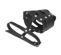Pongnas Dog Basket Muzzle, Adjustable Reinforced Breathable Cage Mouth Cover for Pet Training, Faux Leather, User Friendly Item