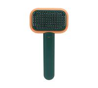 Pongnas Dog Brush, Self Cleaning Hair Brush Cat Brushes For Indoor Cats Dogs Grooming Tool Mats Tangled Hair Slicker Massage For Pets with Long or Short (Orange Green)