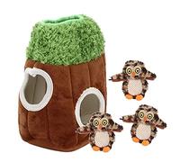 Pongnas Dog Toys For Aggressive Chewers, Dog Toys Hide And Seek Tree Hole Puzzle Seeking And Hiding with Owl Squeaky For Small Medium