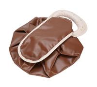 Pongnas Drawstring Cosmetic Bag Water Proof PU Makeup Organizer Toiletry Bag for Travel (Light Coffee)