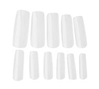 Pongnas False Nail Tips 500pcs Full Coverage Super Thin Professional Nail Extension DIY Decoration Kit For Manicure Art Transparent Colors (Clear)