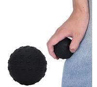 Pongnas Fascia Massage Ball, Silicone Material with Comfortable Hand Feel, Strong and Durable, for Body Shoulder Neck Back Legs Hands Feet Massage (Black)