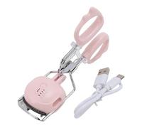 Pongnas Fast Heat Up Heated Eyelash Curler with 4 Temperature Settings, Electric Lash Curler Memory Function, Memory Function, Durable ABS Material, Ideal for Travel (Pink)
