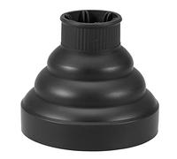 Pongnas Foldable Hairdryer Diffuser, High Temperature Silicone Hair Blower Styling Tool with Even Heat Distribution, for 4 5cm Nozzle Diameter Hair Dryer (Black)