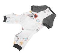 Pongnas French Bulldog Clothes, Dachshund Pajamas Dog Pajamas Polyester Spaceship Pattern Doggie Cat Pet Jammies Outfit Cute Soft Puppy Pjs Jumpsuit Dog Clothes for Small Medium (M)