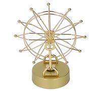 Pongnas Golden Electronic Ferris Wheel Toy with Magnetic Rotation, Perpetual Motion Desk Decor for Stress Relief and Learning