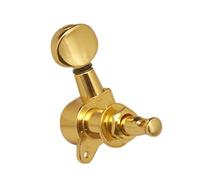 Pongnas Guitar Tuning Pegs, 6Pcs Sealed Machine Heads with Heavy Duty Internal Gear for Electric Guitar Acoustic, Chrome Gold Black 3R+3L 6R 6L Options (Gold)