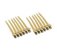 Pongnas Hair Clips For Styling, Hairpins Grip Clips For Hair Sectioning Duck Billed Hair Clips with High Tension Spring 12pcs 9cm Color Steel For Salon and Home Hairdressing (Gold)