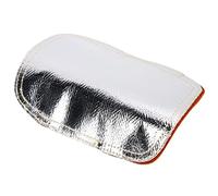 Pongnas Heat Shield Hand Pad, Split Cowhide Leather Aluminized Back for Welding, with Reflective Heat, Fireproof Wear Resistant, High Temperature Resistant for Industrial