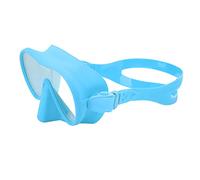 Pongnas High-Performance Diving Goggles with Fog Tempered Glass Snorkeling Silicone Strap - Portable and for Ages (Blue)