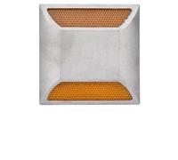 Pongnas High-Visibility LED Reflective Spike Signpost - Dual Protuberant Cast Aluminum Raised Markers for Enhanced Road