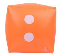 Pongnas Inflatable Dice Toy - Portable PVC Fun for Indoor Outdoor Party Games, & Foldable Red Game Prop (Orange)