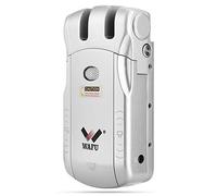 Pongnas Keyless Electronic Lock, Zinc Alloy Remote Control Touch Lock for Home Security, with 3 Unlock Modes Remote Touch (Silver+USB Adapter)