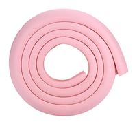Pongnas Kids Rubber Bumper Strip Corner Guard Protector for Tables and Furniture - Easy Installation, Soft Material, 2M Length (Pink)