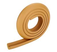 Pongnas Kids Rubber Bumper Strip Corner Guard Protector for Tables and Furniture - Easy Installation, Soft Material, 2M Length (Wood Color)