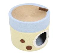 Pongnas Large Cat House, 2 Story Cat Condo Tower for Indoor Cats with Scratch Pad, Quiet Hideaway Cave, and Cozy Platform for Napping, Multi Cat Furniture, Stylish Design, Convenient for