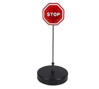 Pongnas LED Flashing Stop Sign, Adjustable Height Parking Sensor for Garage, Auto On Flash When Touched, Stable Weighted Base with 4 Section Poles