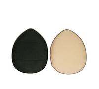Pongnas Makeup Finger Puff, Classic Corner Design with Soft and Bouncy Texture, Widened Ribbon for Liquid Foundation (Mini air cushion-black)