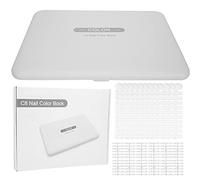 Pongnas Nail Color Display Book, Removable Design No Glue Needed with 120 Slots for Finished Nail Tips, Clear Number Tag for Salon Gel Polish Organization