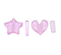 Pongnas Nail Embossed Mold, Star Heart Shape Metal Frame Bending Tool for DIY Nail Art, with 2 Piece Set, Suitable for Home and Salon Use