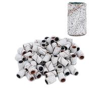 Pongnas Nail Sanding Bands Professional Manicure Sanding Rings Nail Salon Tools White for Beauty Parlor (HQ-08 white 120#)