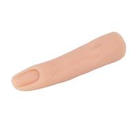 Pongnas Nail Training Finger, Flexible Silicone Practice Finger with Embedded Nail Slot for Tattoo Acupuncture Art, Lifelike Bendable Joints (Skin Color)