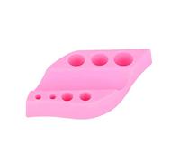Pongnas Pen Holder, Multi Functional Silicone Ink Cup Stand, with Hollow Design for Machine Needle Manual Pen Cotton Swab (Pink)