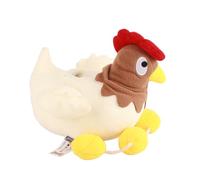 Pongnas Plush Hen Dog Toy - Soft, Safe, Educational Chew Toy for Small and Medium Dogs, Promotes Teeth and Fun