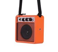 Pongnas Portable 5W Guitar Amplifier with Volume and Control, Supports 3.5mm & 6.35mm Inputs for Acoustic and Electric Guitars (Orange)