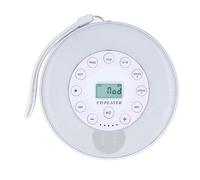 Pongnas Portable CD Player with Speaker and -Skip Function for Home & Car - Rechargeable & Compact Music Player (White)
