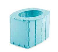 Pongnas Portable Folding Toilet, ABS Plastic Lightweight Compact Commode Seat for Children 1-5 Years Old, with Ergonomic Design for Camping Travel Outdoor Activities (Sky-Blue)