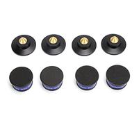 Pongnas Preffair Premium Isolation Feet Pads for Turntables, Speakers & Amplifiers - Noise-Reducing Brass & Aluminum Spikes (Black)