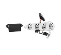 Pongnas Prewired Guitar Control Plate Bass Preamp with 3 Band EQ Active Passive Switch for Electric Bass Guitar (Silver)