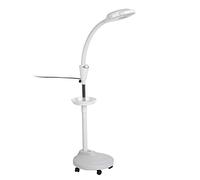 Pongnas Professional Floor-Standing LED Magnifying Lamp with 8X Cold Light Lens Height & Tilt for Eyelash Extensions Microblading Nail Art and Beauty Work
