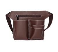Pongnas Professional Hairdressing Tool Bag Barber Scissor Holster Pouch Multifunctional with Multiple Compartments Adjustable Crossbody Strap for Hairstylists Barbers Salon (Coffee)