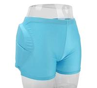 Pongnas Protective Nylon and EVA Heat- Shorts for Cycling and Skiing - Skin-Friendly Sport Pants in Blue L (M)