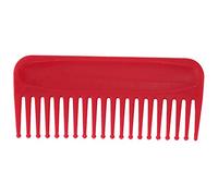 Pongnas Quality Plastic Wide Tooth Hair Combs for Thick, Wet or Dry Hair, Round Smooth Tips, 6.0 X 2.7 X 0.5in Compact Size, Travel-Friendly No Handle Design (Red)