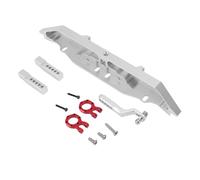 Pongnas RC Rear Bumper with Trailer Hitch - Premium Silver Aluminum Alloy Replacement Bumper for /8 & /10 Scale Crawler Cars - CNC Machined, High-Simulation, Impact