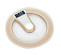 Pongnas Round Intelligent Electric Digital Weight Body LCD Display Scale High Precision Scale for Home Gym Bathroom Toughened Glass Gold Black 330x330x33mm (Gold)
