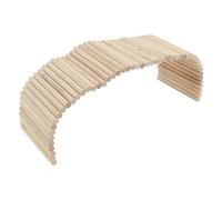 Pongnas Safe & Functional Wooden Pet Hideout Bridge for Rabbits, Guinea Pigs, and Hamsters - Flexible Tunnel Toy (15 * 50CM)