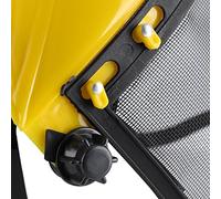 Pongnas SAFETY HELMET HAT MESH VISOR FOR LOGGING BRUSHCUTTER FORESTRY PROTECTION BLACK YELLOW ADJUSTABLE HEADBAND GARDEN TRIMMING