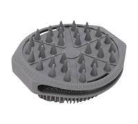 Pongnas Silicone Bath Brush Dual Sided Silicone Body Scrubber Exfoliating Brush for Shower with Anti Slip Grip Fast Dry Heat Resist for Deep Cleaning (Gray)