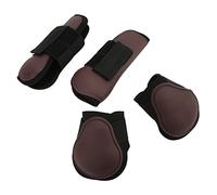 Pongnas Splint Boots For Horses, Professional Choice Horse Boots Riding Shock Absorbing Support 4pcs Leg For Riding Competition Equestrian (Brown set XL 39x39x12.5cm)